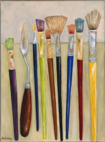 Paintbrush Notes - Oil on Canvas 12"x16"