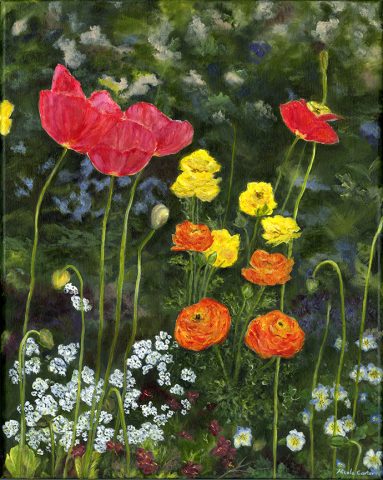 Flowers For Shelly - Acrylic & Oil on Canvas 16"x20”